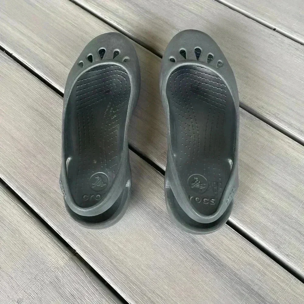 Crocs Women’s Malindi Flats Black Size 10‎